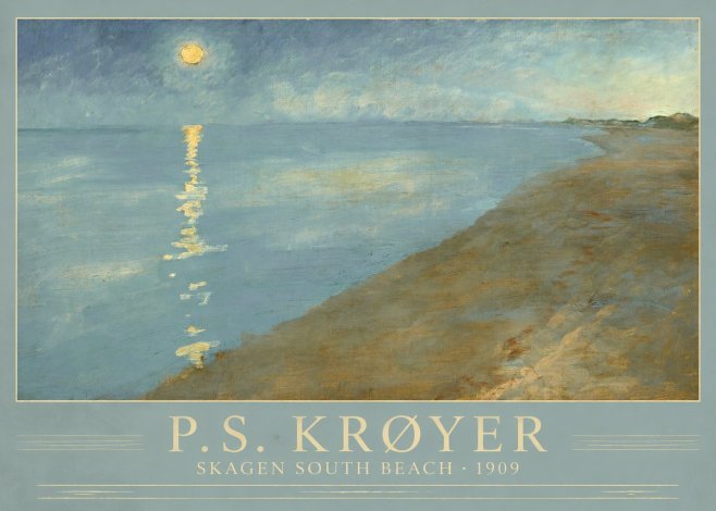 P.S. Krøyer Skagen South Beach · 1909 No3 - Plakat
