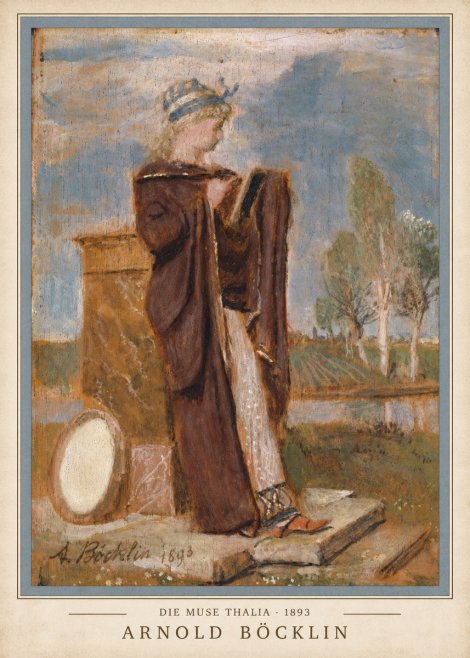Arnold Böcklin Die Muse Thalia II No4 - Plakat