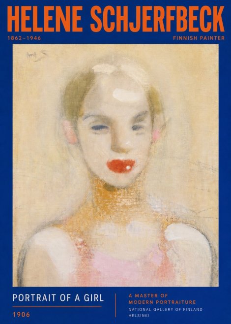 Helene Schjerfbeck Portrait of a Girl No3 - Plakat