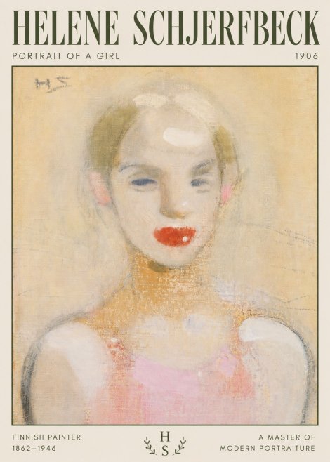 Helene Schjerfbeck Portrait of a Girl No4 - Plakat