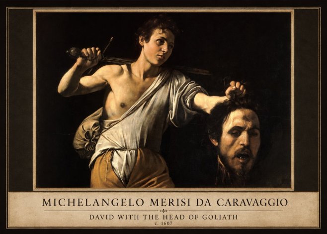 Michelangelo Merisi da Caravaggio David with the Head of Goliath V No4 - Plakat