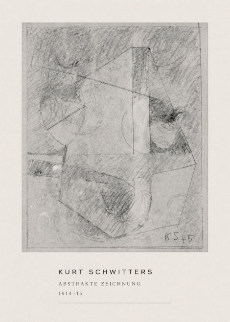 Kurt Schwitters Abstrakte Zeichnung No4 - Plakat