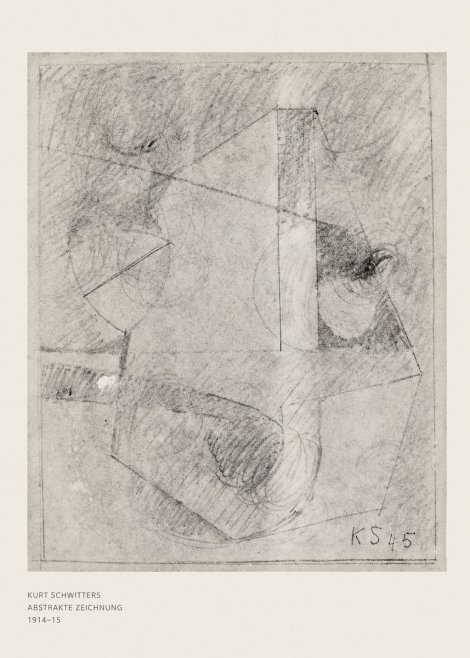 Kurt Schwitters Abstrakte Zeichnung No6 - Plakat