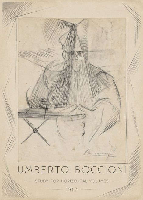 Umberto Boccioni Study for Horizontal Volumes No1 - Plakat