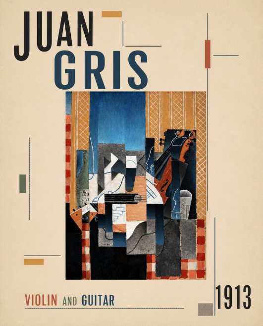 Juan Gris Violin and Guitar II No4 - Plakat