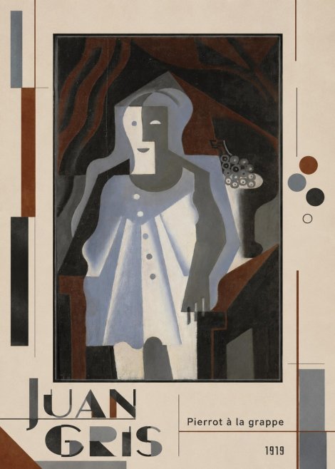 Juan Gris Pierrot À La Grappe No3 - Plakat