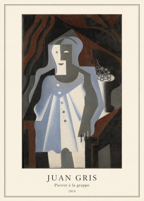 Juan Gris Pierrot À La Grappe No4 - Plakat