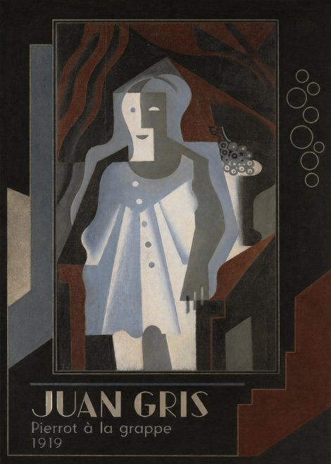 Juan Gris Pierrot À La Grappe No6 - Plakat