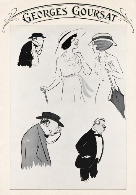 Georges Goursat Character Studies No4 - Plakat