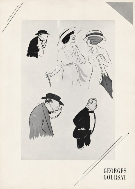 Georges Goursat Character Studies No5 - Plakat