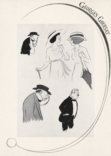 Georges Goursat Character Studies No6 - Plakat