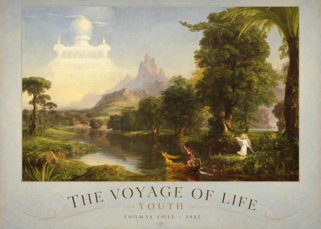 Thomas Cole The Voyage of Life: Youth V No2 - Plakat