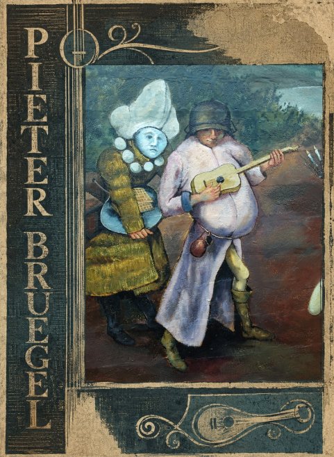 Pieter Bruegel Two Figures with a Lute No2 - Plakat