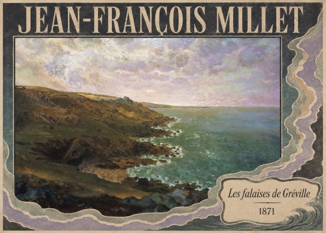 Jean-François Millet Les Falaises De Gréville No6 - Plakat