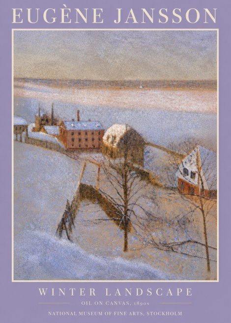 Eugène Jansson Winter Landscape No3 - Plakat