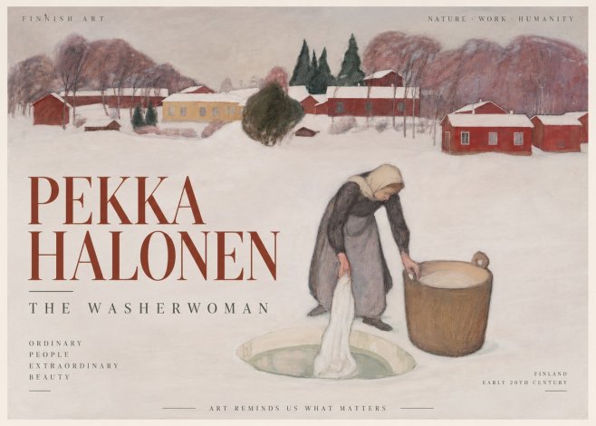 Pekka Halonen The Washerwoman No5 - Plakat