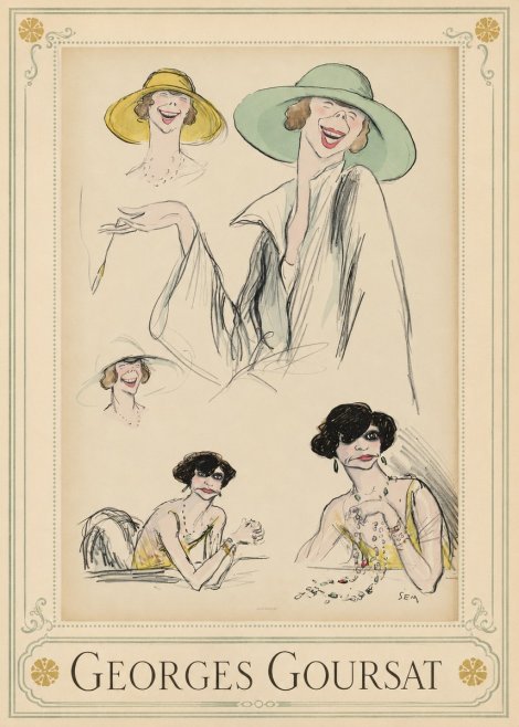 Georges Goursat Elegant Parisian Caricatures No1 - Plakat