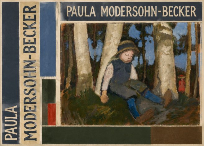 Paula Modersohn-Becker Sleeping Child in a Birch Grove No4 - Plakat