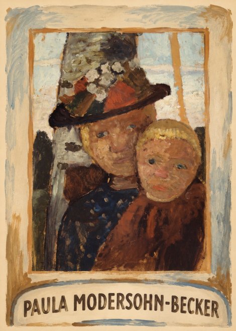 Paula Modersohn-Becker Mother and Child with Hat No3 - Plakat