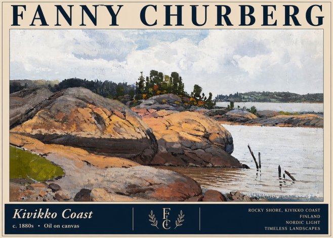 Fanny Churberg Rocky Shore · Kivikko Coast No4 - Plakat