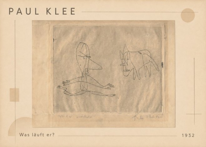Paul Klee Was Läuft Er? No1 - Plakat