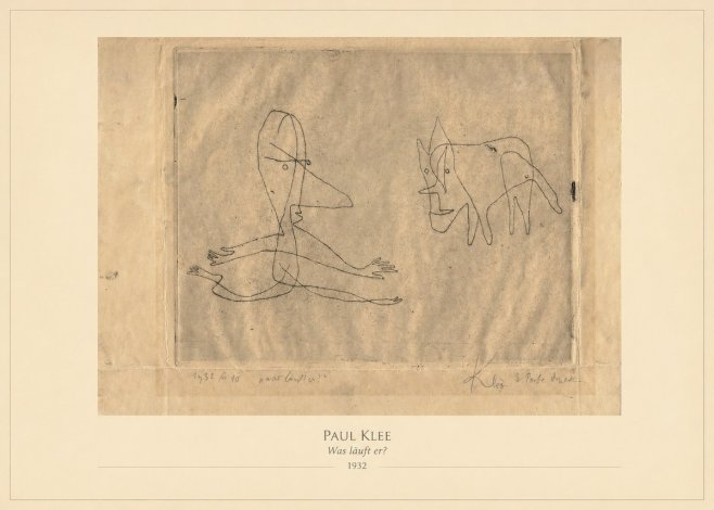 Paul Klee Was Läuft Er? No4 - Plakat