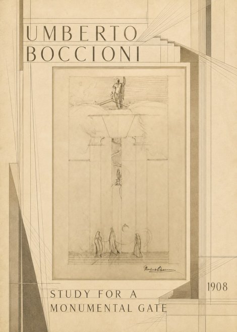 Umberto Boccioni Study for a Monumental Gate No6 - Plakat