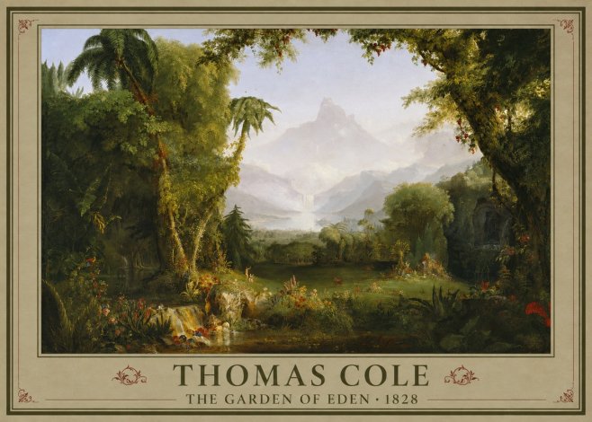 Thomas Cole The Garden of Eden II No1 - Plakat