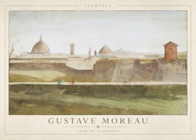 Gustave Moreau View of Florence No2 - Plakat