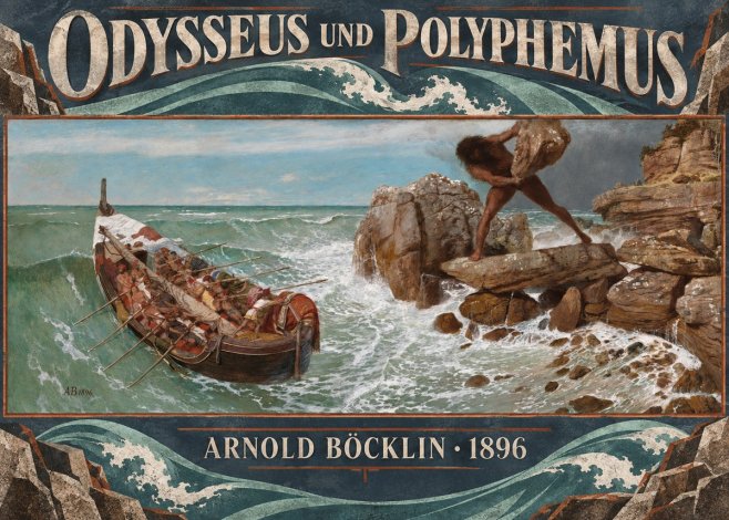 Arnold Böcklin Odysseus Und Polyphemus No5 - Plakat
