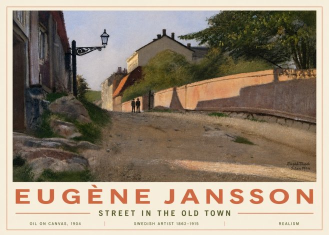 Eugène Jansson Street in the Old Town No6 - Plakat