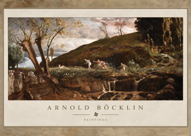 Arnold Böcklin Nymphs and Satyr No4 - Plakat