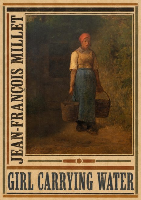 Jean-François Millet Girl Carrying Water No4 - Plakat