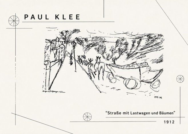 Paul Klee Straße Mit Lastwagen Und Bäumen No2 - Plakat