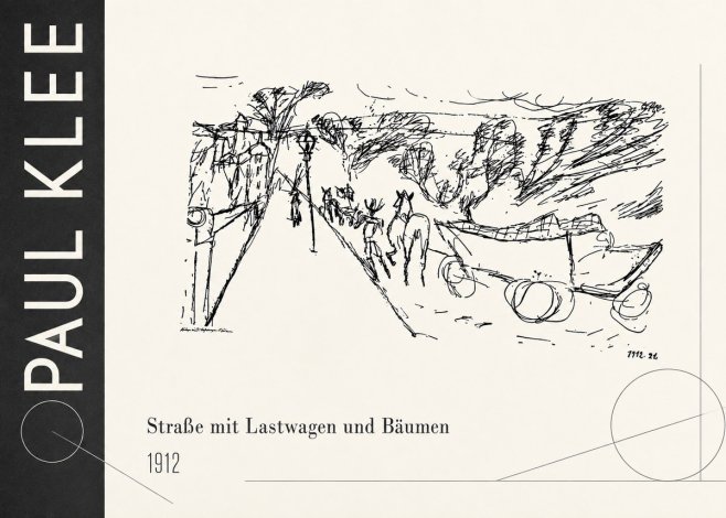 Paul Klee Straße Mit Lastwagen Und Bäumen No3 - Plakat