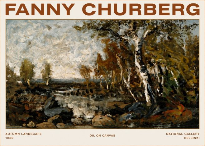 Fanny Churberg Autumn Landscape No3 - Plakat