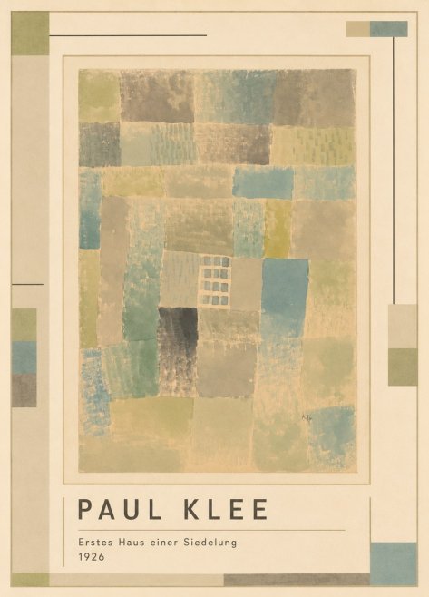 Paul Klee Erstes Haus Einer Siedelung No1 - Plakat