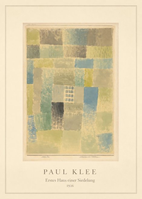 Paul Klee Erstes Haus Einer Siedelung No4 - Plakat
