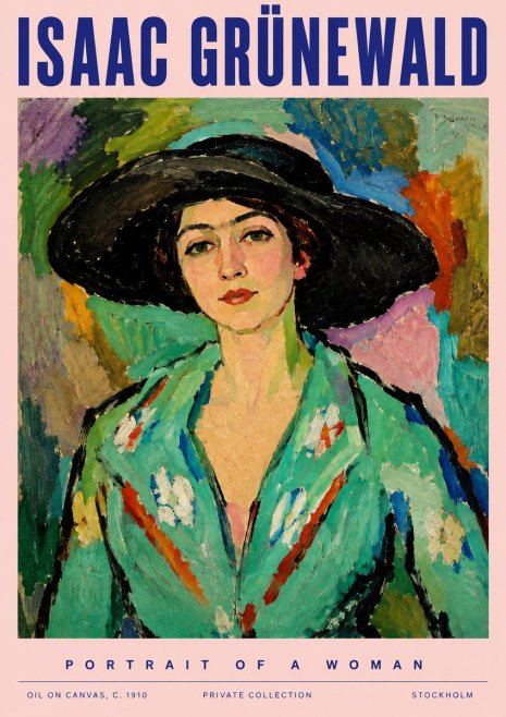 Isaac Grünewald Portrait of a Woman No3 - Plakat