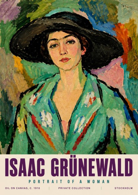 Isaac Grünewald Portrait of a Woman No6 - Plakat