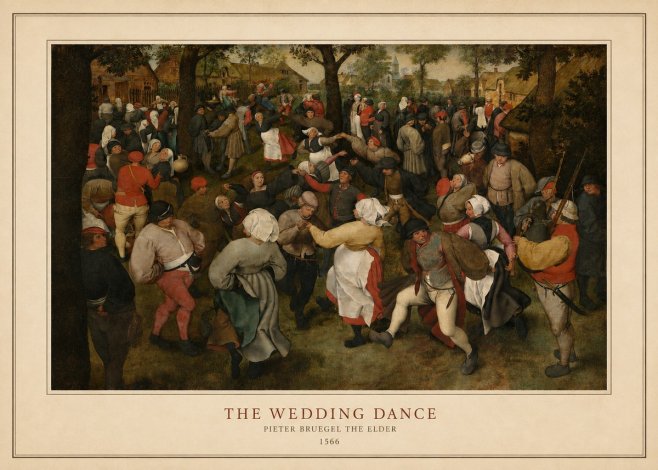 Pieter Bruegel The Wedding Dance II No4 - Plakat