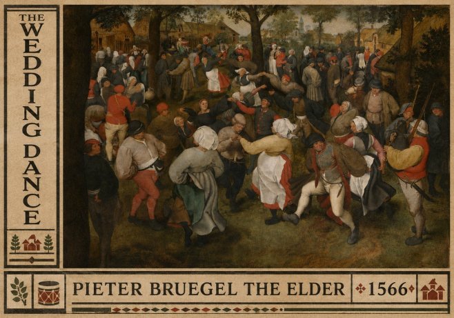 Pieter Bruegel The Wedding Dance II No6 - Plakat