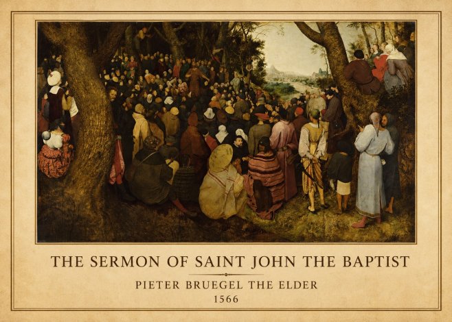 Pieter Bruegel The Sermon of Saint John the Baptist II No1 - Plakat