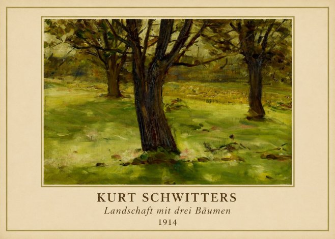 Kurt Schwitters Landschaft Mit Drei Bäumen No4 - Plakat