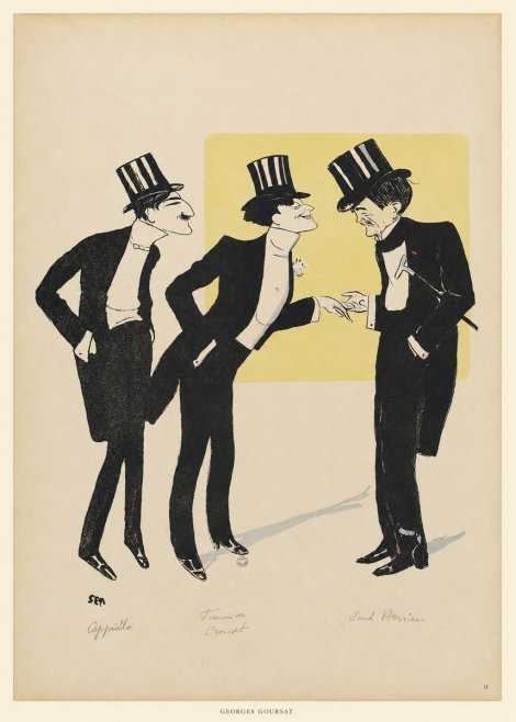 Georges Goursat Capiello, Fraxin De Crouset, Poul Hervieu No6 - Plakat