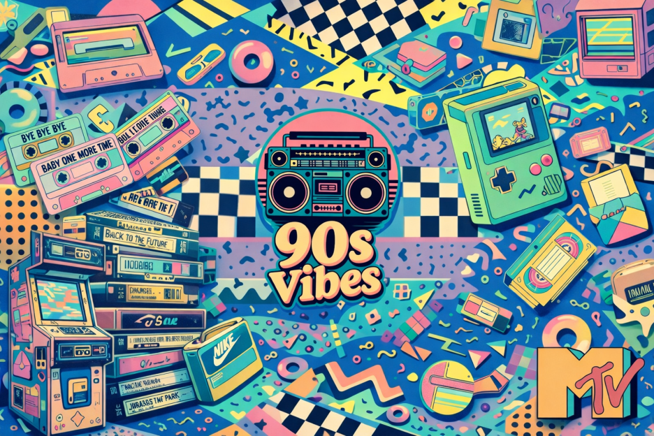 Retro Nostalgia Mural