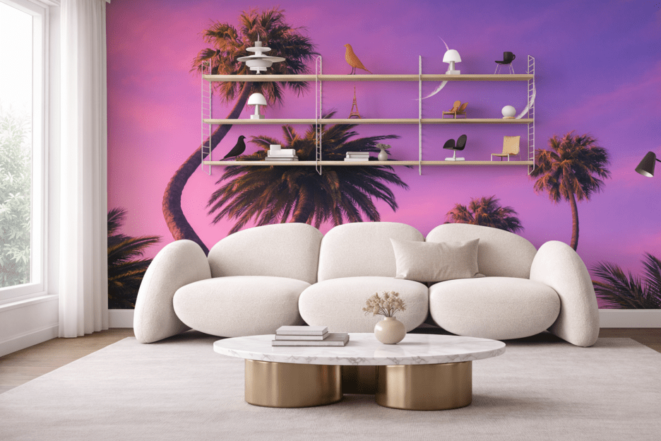 Curved Palms Mural
