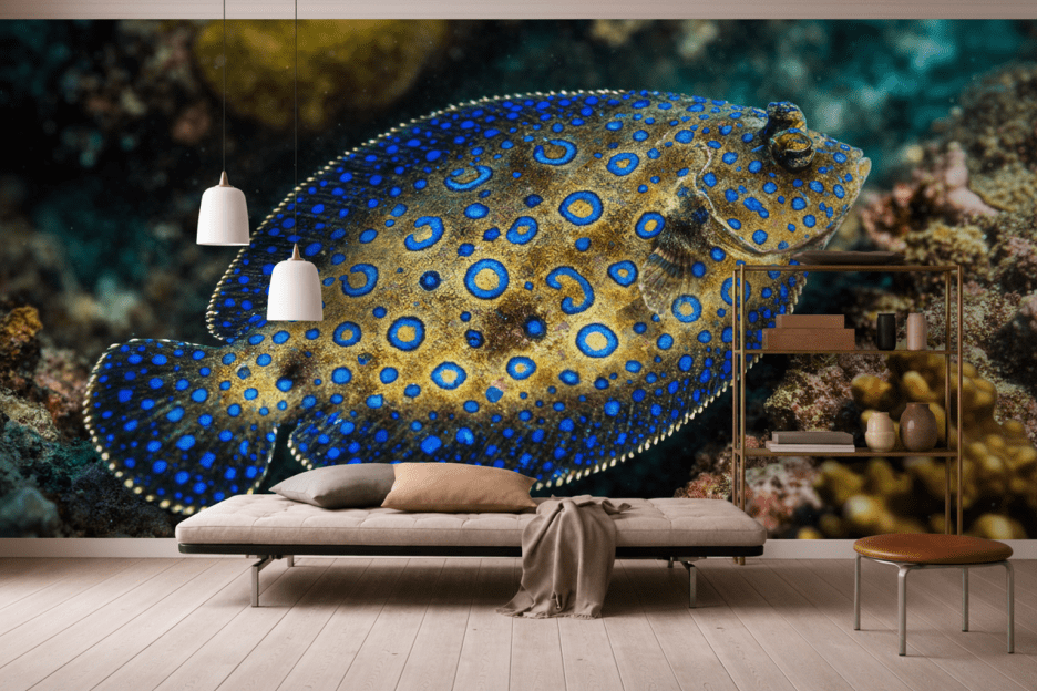 Cobalt Flounder Mural