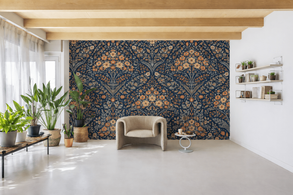 Navy Floral Expanse