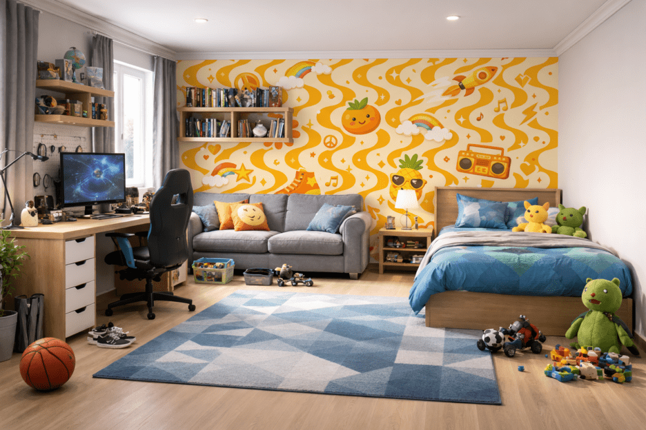 Whimsical Retro Mural
